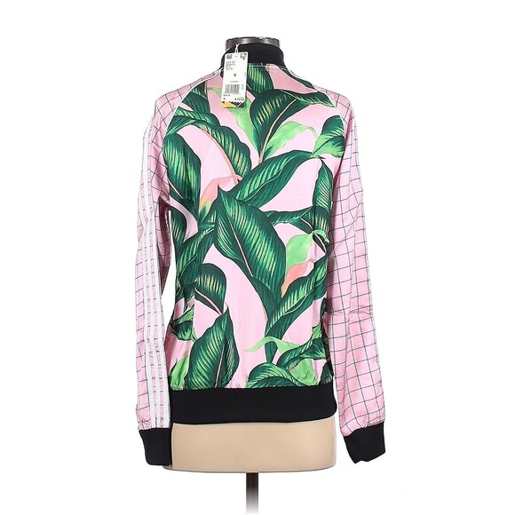 ADIDAS Palm Leaf Pink & Green Track Jacket - S - Picture 2 of 2